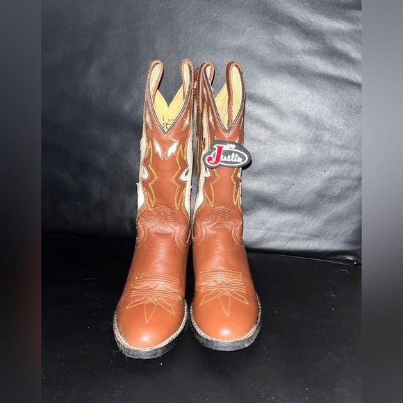 Nwt Justin Brown Western Cowboy Boots - Picture 5 of 6